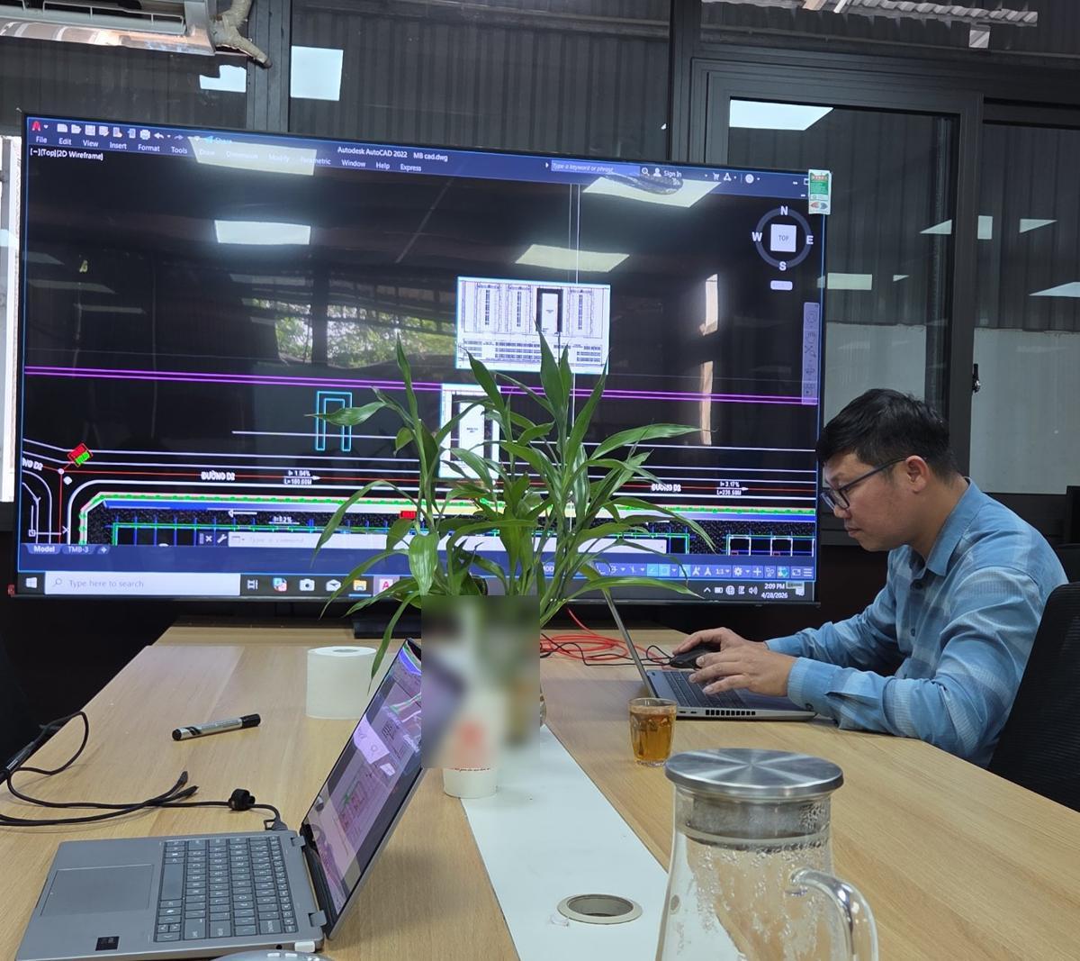 Kỹ sư Hoàng Yến 689 thiết kế mặt bằng tổng thể nhà máy trên AutoCAD